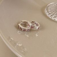 1 Pair Elegant Princess Lady Round Heart Shape Copper White Gold Plated Earrings main image 6