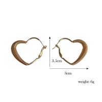 1 Piece Elegant Sweet Heart Shape Plating Copper 18k Gold Plated White Gold Plated Hoop Earrings main image 2