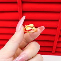 1 Piece Chinoiserie Bow Knot Copper Plating Open Ring sku image 49