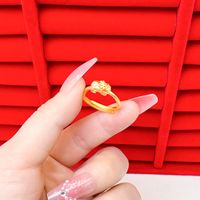 1 Piece Chinoiserie Bow Knot Copper Plating Open Ring sku image 57