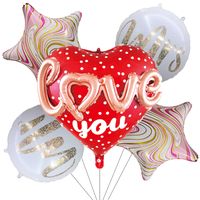 Birthday Cute Sweet Letter Heart Shape Aluminum Film Party Festival Balloons main image 4