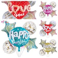 Birthday Cute Sweet Letter Heart Shape Aluminum Film Party Festival Balloons main image 1