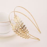 Women's Elegant Leaf Alloy Plating Hair Band sku image 1