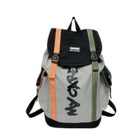 Men's Letter Solid Color Oxford Cloth Zipper Functional Backpack School Backpack sku image 2
