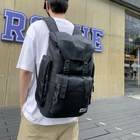 Unisex Solid Color Oxford Cloth Zipper Functional Backpack School Backpack main image 4