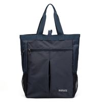 Men's Solid Color Nylon Zipper Handbag sku image 1
