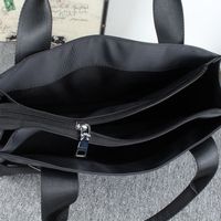 Men's Solid Color Nylon Zipper Handbag main image 5