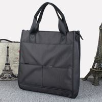Men's Solid Color Nylon Zipper Handbag main image 6