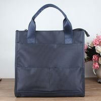 Men's Solid Color Nylon Zipper Handbag sku image 1