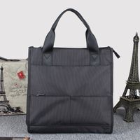 Men's Solid Color Nylon Zipper Handbag sku image 2