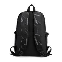 Men's Letter Oxford Cloth Zipper Functional Backpack School Backpack main image 6