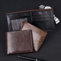 Men's Solid Color Pu Leather Open Small Wallets Long Wallets main image 2