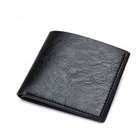 Men's Solid Color Pu Leather Open Small Wallets Long Wallets sku image 1
