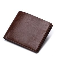 Men's Solid Color Pu Leather Open Small Wallets Long Wallets sku image 2