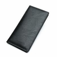 Men's Solid Color Pu Leather Open Small Wallets Long Wallets sku image 5