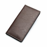 Men's Solid Color Pu Leather Open Small Wallets Long Wallets sku image 6