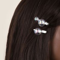 Sweet Solid Color Arylic Plating Hair Clip main image 1