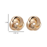 1 Pair Vintage Style Geometric Solid Color Plating Metal Ear Studs main image 5