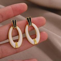 1 Pair Elegant Lady Geometric Plating Alloy Drop Earrings main image 3