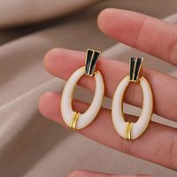1 Pair Elegant Lady Geometric Plating Alloy Drop Earrings main image 4
