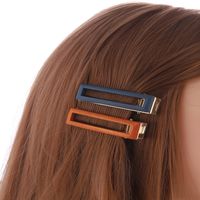 Women's Simple Style Rectangle Metal Plating Hair Clip main image 3