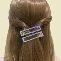 Women's Elegant Geometric Rhinestone Plating Hair Clip main image 1