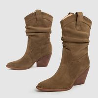 Women's Streetwear Solid Color Point Toe Classic Boots main image 1