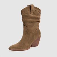 Women's Streetwear Solid Color Point Toe Classic Boots main image 5