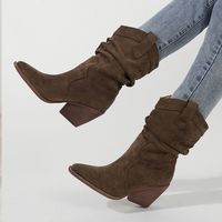 Women's Streetwear Solid Color Point Toe Classic Boots sku image 1