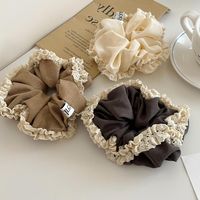 Vintage Style Color Block Cloth Pleated Hair Tie main image 1
