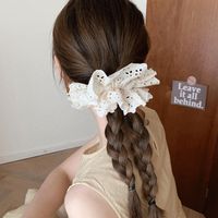 Style Simple Couleur Unie Chiffon Attache-cheveux main image 4