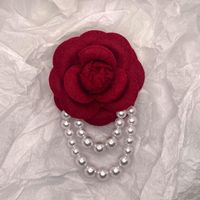 Elegant Camellia Imitation Pearl Unisex Brooches sku image 10