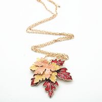 Retro Maple Leaf Alloy Plating Women's Brooches sku image 2