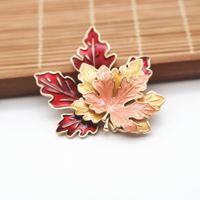 Retro Maple Leaf Alloy Plating Women's Brooches sku image 1