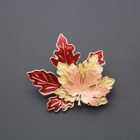 Retro Maple Leaf Alloy Plating Women's Brooches main image 1