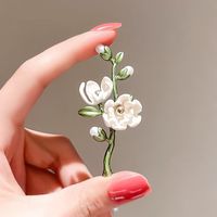 Elegant Flower Alloy Enamel Plating Unisex Brooches sku image 1