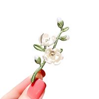 Elegant Blume Legierung Emaille Überzug Unisex Broschen main image 3