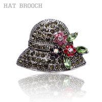 Style Vintage Chapeau Alliage Émail Placage Unisexe Broches main image 2