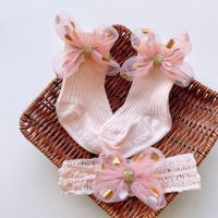 Cute Sweet Flower Bow Knot Ribbon Lace Sequins Handmade Hair Band sku image 7