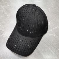 Women's Basic Simple Style Solid Color Rhinestone Curved Eaves Baseball Cap sku image 5