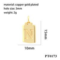 Simple Style Letter Copper Plating 18k Gold Plated Charms sku image 14