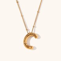 Ig Style Simple Style Letter Stainless Steel Plating 18k Gold Plated Pendant Necklace sku image 12