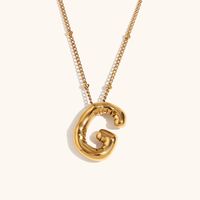 Ig Style Simple Style Letter Stainless Steel Plating 18k Gold Plated Pendant Necklace sku image 7