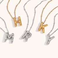 Ig Style Simple Style Letter Stainless Steel Plating 18k Gold Plated Pendant Necklace main image 4