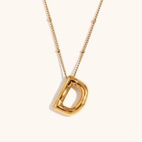 Ig Style Simple Style Letter Stainless Steel Plating 18k Gold Plated Pendant Necklace sku image 4