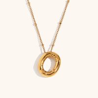 Ig Style Simple Style Letter Stainless Steel Plating 18k Gold Plated Pendant Necklace sku image 15