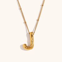 Ig Style Simple Style Letter Stainless Steel Plating 18k Gold Plated Pendant Necklace sku image 23