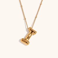 Ig Style Simple Style Letter Stainless Steel Plating 18k Gold Plated Pendant Necklace sku image 24