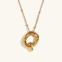 Ig Style Simple Style Letter Stainless Steel Plating 18k Gold Plated Pendant Necklace sku image 26