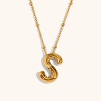 Ig Style Simple Style Letter Stainless Steel Plating 18k Gold Plated Pendant Necklace sku image 19